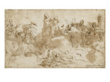 La Vierge et l'Enfant sur des nuages  saintes et saints