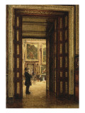 La Salle des Sept-Cheminées au Louvre  vue depuis la salle des Bijoux