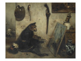 Le Singe peintre dit Intérieur d'atelier