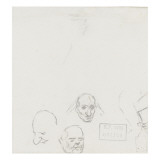 Trois croquis de têtes