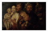 Femme et satyres