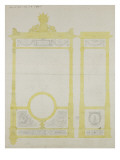 Dessin d'exécution de la pendule "Le Point du jour"  1824