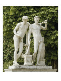 Vue du parc  demi-lune du parterre de Latone côté sud : Castor et Pollux