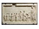 Relief votif : scène de sacrifice à Démeter (sacrifice d'une chèvre)