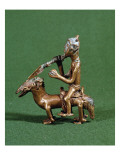 Poids à peser l'or figuratif représentant un cavalier sur sa monture