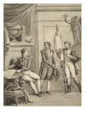 Histoire de France sous l'Empire de Napoléon le Grand  Le capitaine de Saix présente à l'Empereur