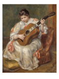 Femme jouant de la guitare
