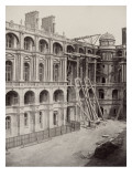 Vue du château de Saint-Germain-en-Laye  prise pendant la restauration d'Eugène Millet