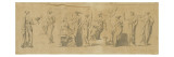 Album : femme ailée  femme armée et femme debout ; quatre personnages dont Hercule