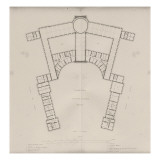 Recueil " Domaine de la Couronne " - Palais de Versailles : Planche 23 : Plan de l'étage en