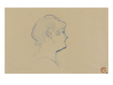 Tête de femme de profil à droite
