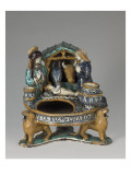 Ecritoire à décor polychrome : "Crèche"