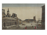 Vue de l'hôtel de ville de Paris prise de la place
