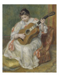 Femme jouant de la guitare