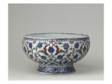 Coupe aux rinceaux fleuris polychromes