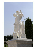 Vue du parc  demi-lune du parterre de Latone côté sud : Castor et Pollux