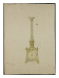 Dessin d'exécution de la pendule-candélabre  1822  le piédestal