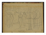 Album Walter : Croquis de "mariage breton"  1888