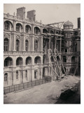 Vue du château de Saint-Germain-en-Laye  prise pendant la restauration d'Eugène Millet