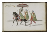 Album ; Ballet de la Douairière de Billebahaut ; "Entrée du Grand Seigneur"; deux figures debout