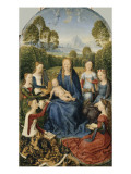 La Vierge et l'Enfant entourés de Saintes volet gauche :RF 309 ; Donateur présenté par Saint
