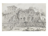 Album : Les jardins Farnèse vus du Forum ; la pyramide de Cestius et le mur Aurélien