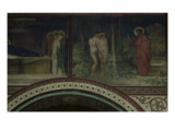 Adam et Eve chassés du Paradis  deuxième travée du côté gauche de la nef de l'église de