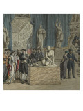Vue du Salon Rond Visite de personnages étrangers dans le Museum National
