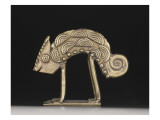 Poids à peser l'or figuratif représentant un caméléon