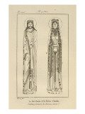 Musée des Monuments Français tome 5 par Alexandre Lenoir: planche 206 : statues colonnes du roi