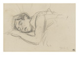 Woman Sleeping  Right Cheek Resting on the Left Hand
