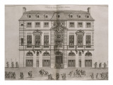 Figure XIV: vue de la façade de l'Hôtel de Beauvais rue Saint-Antoine au balcon duquel la