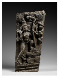 Bois de char de procession représentant Tripurantaka Siva