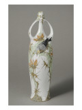 Vase  décor de chardons  d'oiseau