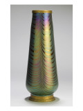 Vase à décor de plumes de paon