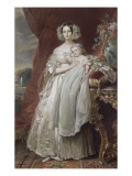 Hélène-Louise-Elisabeth de Mecklembourg-Schwerin  duchesse d'Orléans (1814-1858) avec le prince