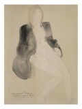 Femme assise nue sous une veste