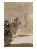 Deux figures et une apparition d'homme : Hamlet et le spectre de son père; d'après Shakespeare