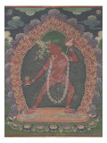 Vajravârâhi  sous son aspect Nâdi-dâkinî (« dakini rouge »)