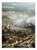 Episode du siège de Sébastopol pendant la guerre de Crimée en 1855  gorge de Malakoff