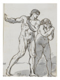 Album : Martyre d'un saint d'après Pier Francesco Mola ; Adam et Eve d'après Michel-Ange