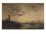 Venise; la Giudecca au crépuscule
