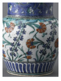 Vase à décor d'oeillets et de jacinthes
