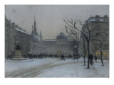 Vue du palais de Justice de Paris : façade sur le Boulevard du Palais