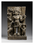 Bois de char de procession représentant Siva Bhikshâtanamurti