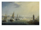 La flotte française commandée par le contre-amiral Roussin force l'entrée du Tage devant Lisbonne