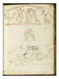 Album : Fronton sculpté avec personnages ; groupe de Pâris et d'Hélène Vers 1793-1800
