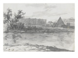 Album : Les jardins Farnèse vus du Forum ; la pyramide de Cestius et le mur Aurélien