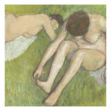 Deux baigneuses sur l'herbe