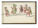 Album ; Ballet de Douairière de Billebahaut ; "Entrée de Mahomet et de ses docteurs"; six figures